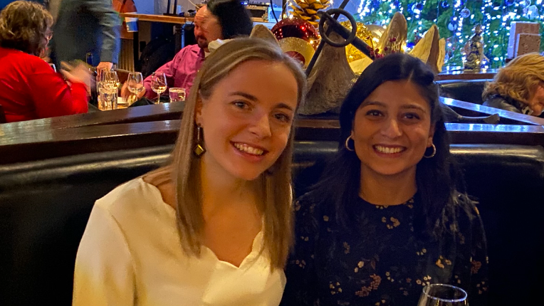 Celine and Ashima at CIBC Staff Party